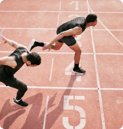 Athlètes à l’entraînement, image de performance et de régularité